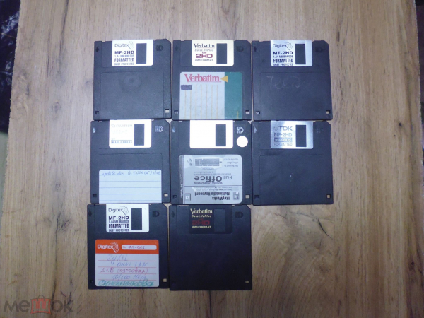 Дискеты Floppy 3.5" 1.44 Мб, гибкий магнитный диск 8 штук