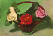 Открытка СССР 1970 г. Поздравляем! Розы, цветы. фото Б. Круцко двойная чистая