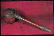Открытка СССР 1970 г. Грузинская чеканка. Кула, винный сосуд. Серебро. Заколка. фото Дружкова