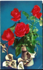 Открытка СССР 1973 г. Цветы, флора, розы фото В. Суханова двойная подписана