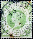 Великобритания 1887 год . Королева Виктория . 1 s . Каталог 80 £ . (2)