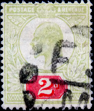 Великобритания 1902 год . король Эдвард VII . 2,0 p . Каталог 25 £ . (3)