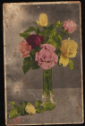 Открытка СССР 1913 Розы в вазе. цветы, флора Martin Rommel & Co Stuttgart подписана