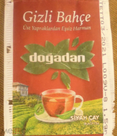 Упаковка от пакетированного чая BOGADAN турция 2019 год.