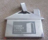Брелок на ключи Дом HOMECREDIT BANK металл, тяжелый