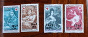 Реюньон  1968-69 Красный крест надпечатка CFA  Sc# В28-В31 MNH