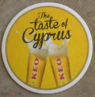 Подставка под бокал. Пиво KEO Кипр
