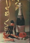 Открытка Венгрия. Будепешт 1969 год. С Новым годом. Шаспанское, КУКЛА. фото. Сzeizing Lajos