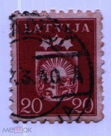 Латвия 1940 стандарт герб Mi:287 гаш