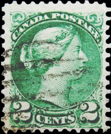Канада 1871 год . Queen Victoria 2 с . Каталог 85,0 £ . (2)