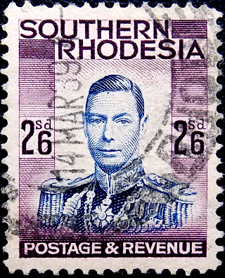 Родезия Южная 1937 год . Король Георг VI . 2,6 s . Каталог 8,50 £ . (1)