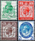 Великобритания 1929 год . Король Георг V - 9-й конгресс Всемирного Почтового Союза в Лондоне. Каталог 16,25 £ .