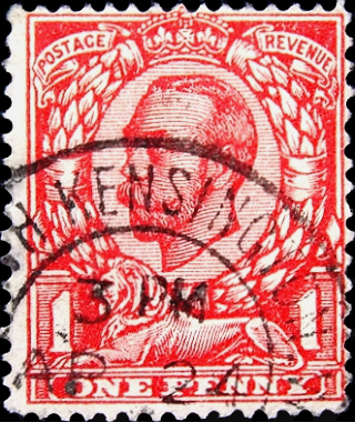 Великобритания 1911 год . Король Георг V . 1 p . Каталог 2,50 £. (1)