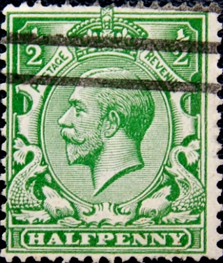 Великобритания 1913 год . Король Георг V . 0,5 пенни . (5)