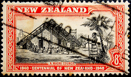 Новая Зеландия 1940 год . Совет Маори 7 p . Каталог 4,25 £.