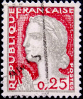  Франция 1960 год . Марианна тип Декарис . 0,25 f .