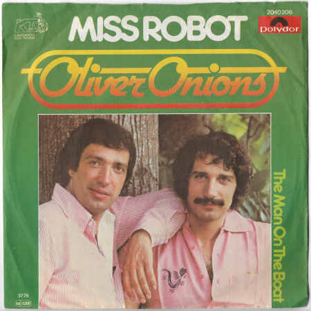 Oliver Onions "Miss Robot" 1978 Single  