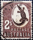 Австралия 1956 год . Искусство аборигенов-Крокодил Джонстона . Каталог 0,80 €. (6)