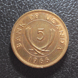 Уганда 5 центов 1966 год.
