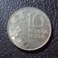 Финляндия 10 пенни 1992 год. - вид 1