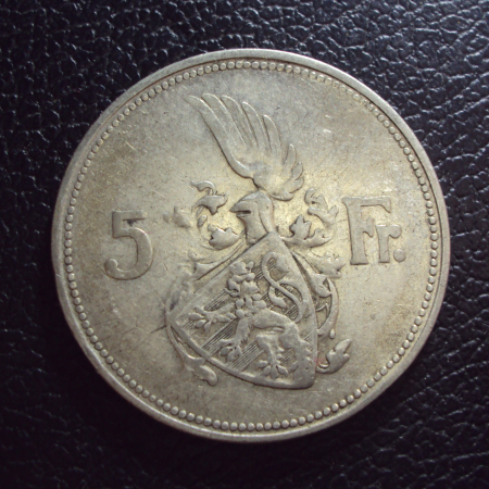 Люксембург 5 франков 1929 год.