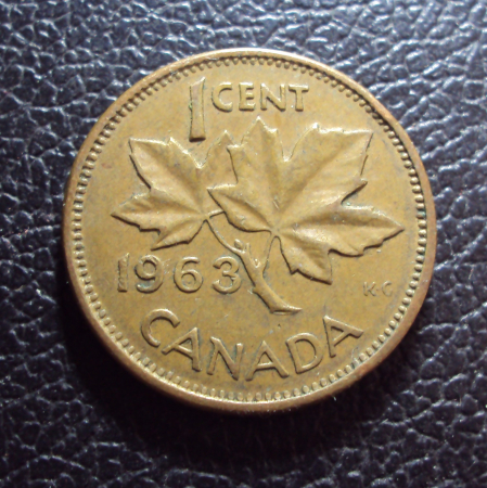 Канада 1 цент 1963 год.