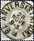 Бельгия 1875 год . King Leopold II , 50 с . Каталог 14,50  £.