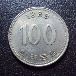 Южная Корея 100 вон 1989 год.