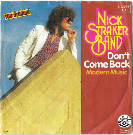 Nick Straker Band "Don't Come Back" 1980 Single