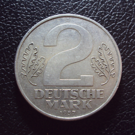 Германия ГДР 2 марки 1957 год.
