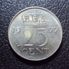 Нидерланды 25 центов 1977 год.