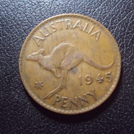 Австралия 1 пенни 1945 год точка.