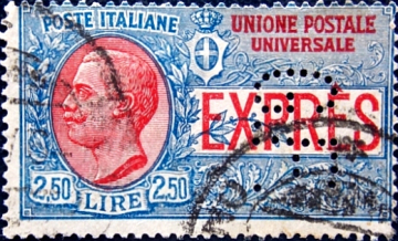 Италия 1926 год . Специальная Доставка , 2,5 L . Каталог 5,25 £.