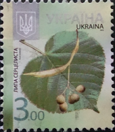 Украина, Липа сердцелистная, Деревья, Флора, стандарт, 2012 год, гашеная!