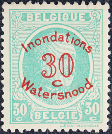 Бельгия 1930 год . Благотворительная , Жертвы наводнения . Каталог 1,50 €.