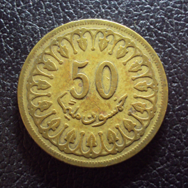 Тунис 50 миллим 1960 год.