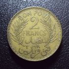 Тунис Французский 2 франка 1945 год.