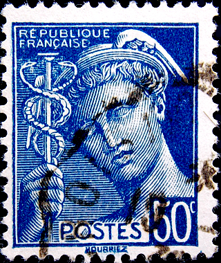 Франция 1939 год . Меркурий , 50 с . Каталог 3,0 €.