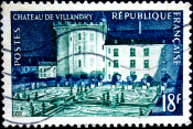 Франция 1954 год . Замок Вилландри , 18fr . Каталог 3,20 €.