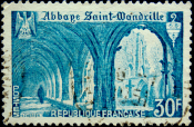 Франция 1951 год . Аббатство Святого Вандриля . Каталог 6,0 £.