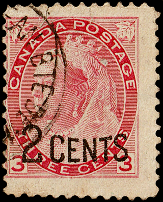  Канада 1899 год . Queen Victoria 2on3 c . Каталог 8,0 £ . (2)