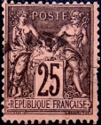 Франция 1878 год . Аллегория . 25 c . Каталог 28 £  (3)