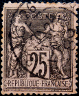 Франция 1886 год . Аллегория . 25 c . Каталог 2 € . (5)