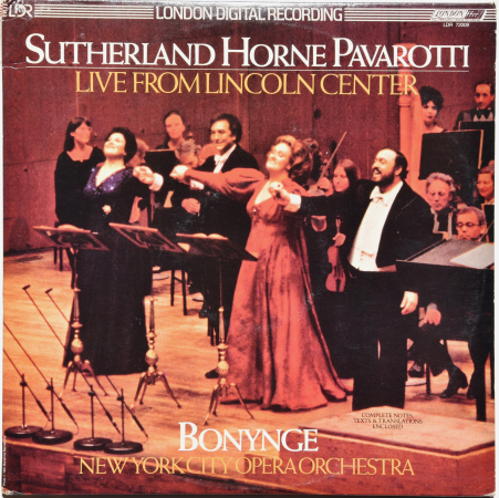 Pavarotti Sutherland Horne "Live From Lincoln Center" 1981 2Lp  