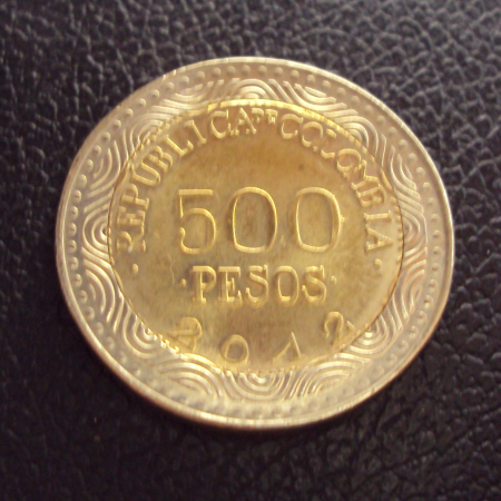 Колумбия 500 песо 2012 год.