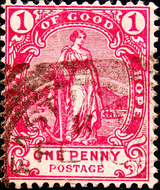 Мыс Доброй Надежды 1893 год . Аллегория . 1 p . Каталог 3,0 £ . (2)