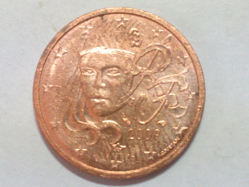 Франция, 2 Евро цента, евроцента, цента, (2 cent) 2009 года; _248_