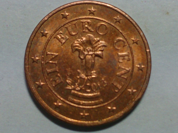 Австрия, 1 Евро цент, евроцент, цент, (1 cent) 2013 года; _248_