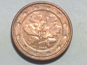 Германия, 1 Евро цент, евроцент, цент, (1 cent) 2002 года, А - Берлин; _248_1