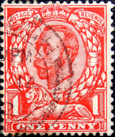Великобритания 1911 год . Король Георг V . 1 p . Каталог 2,50 £. (2)